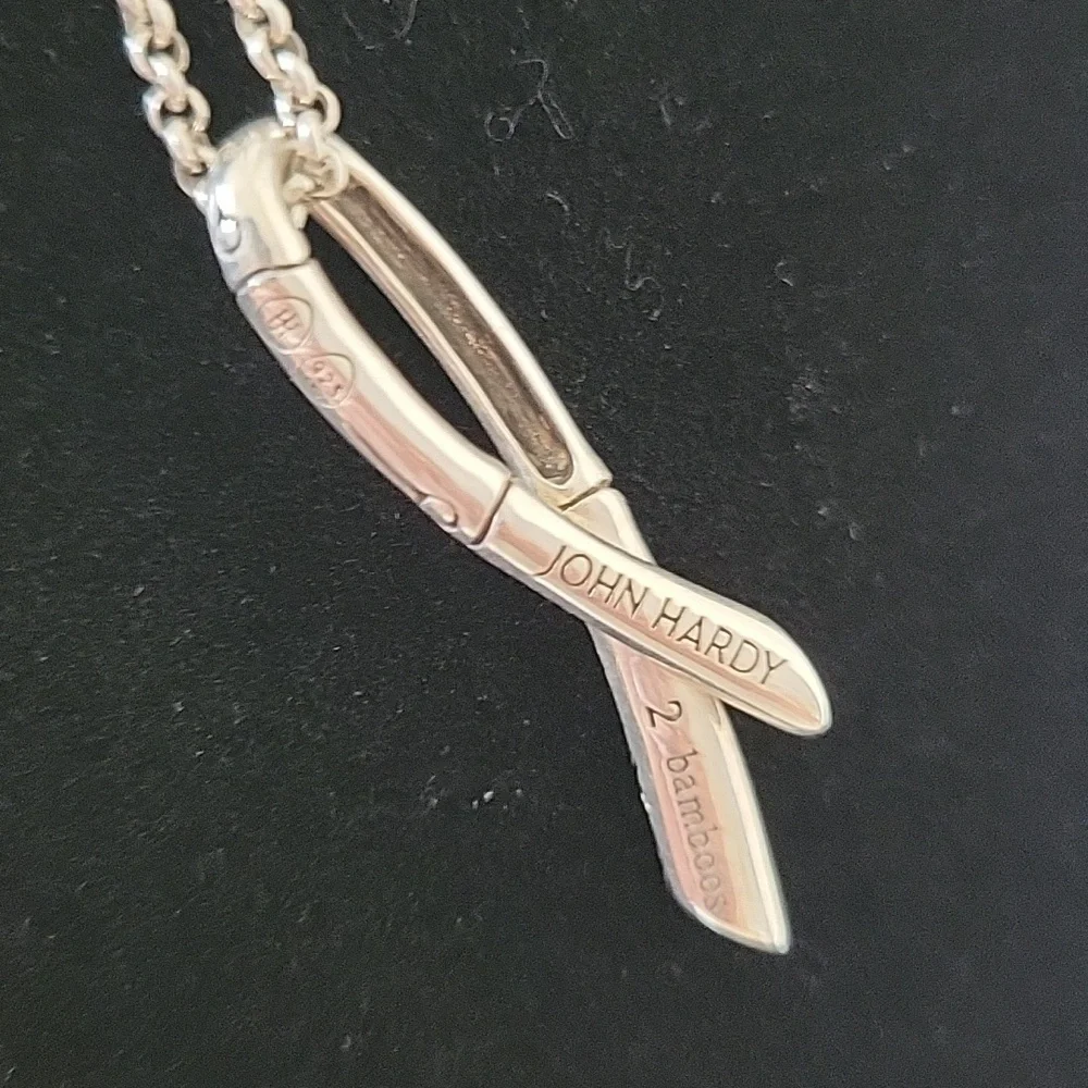 John Hardy Black Sapphire Bamboo Necklace - Picture 5 of 8